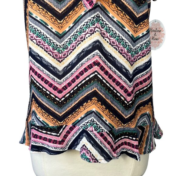 Harlow & Rose Womens Shirt Vneck Front Tie Short Sleeves Size 5 New - Picture 4 of 10